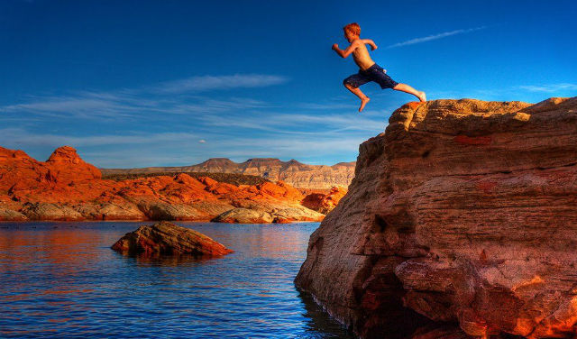 Cliff Jumping at Southern Utah State Parks